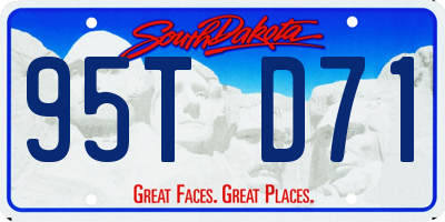 SD license plate 95TD71