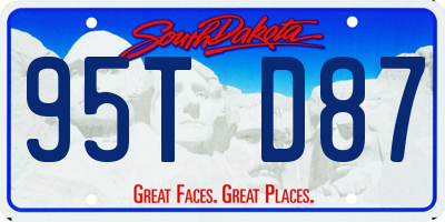 SD license plate 95TD87