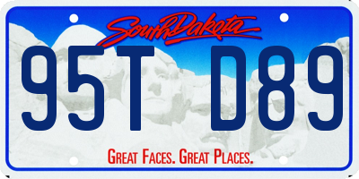 SD license plate 95TD89