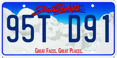 SD license plate 95TD91