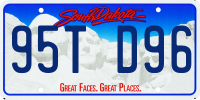 SD license plate 95TD96