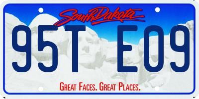 SD license plate 95TE09