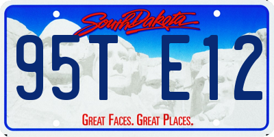 SD license plate 95TE12