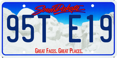 SD license plate 95TE19