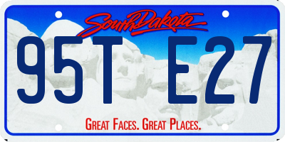SD license plate 95TE27