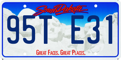 SD license plate 95TE31