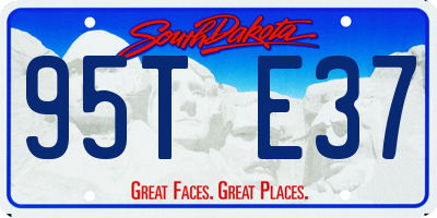 SD license plate 95TE37