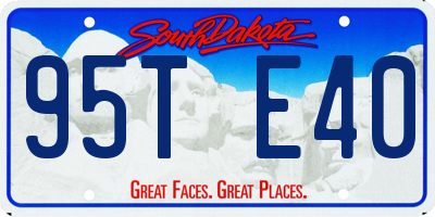 SD license plate 95TE40