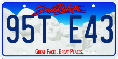 SD license plate 95TE43