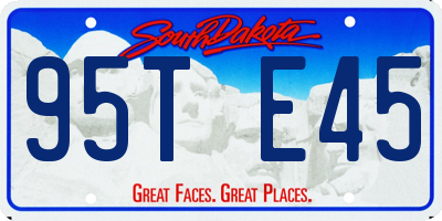 SD license plate 95TE45