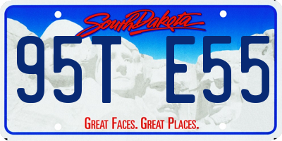 SD license plate 95TE55