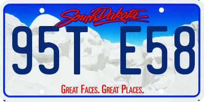 SD license plate 95TE58