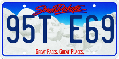 SD license plate 95TE69