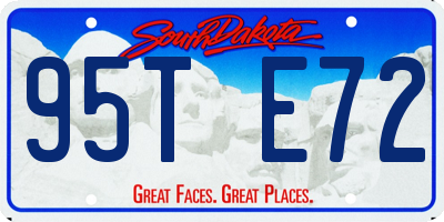 SD license plate 95TE72