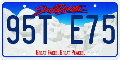 SD license plate 95TE75