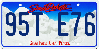 SD license plate 95TE76