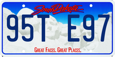 SD license plate 95TE97