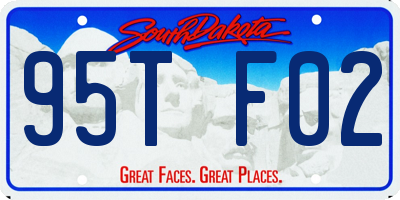 SD license plate 95TF02