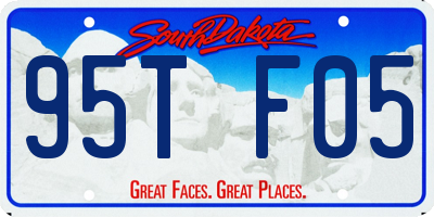 SD license plate 95TF05