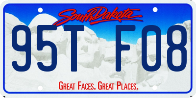 SD license plate 95TF08