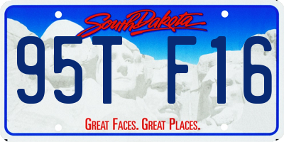 SD license plate 95TF16