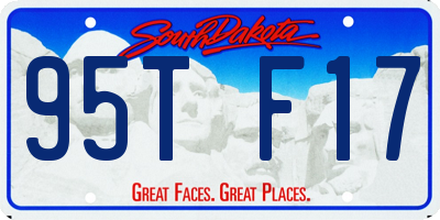 SD license plate 95TF17