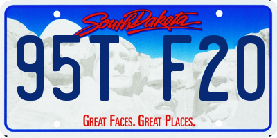 SD license plate 95TF20