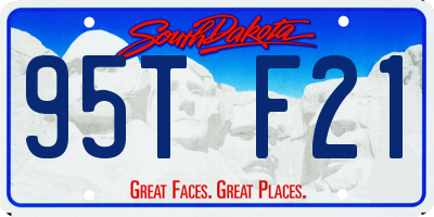 SD license plate 95TF21