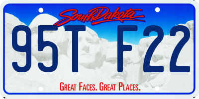 SD license plate 95TF22