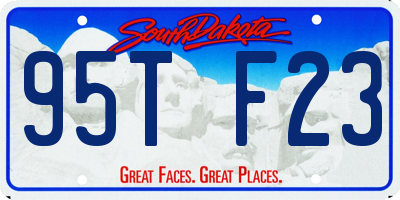 SD license plate 95TF23