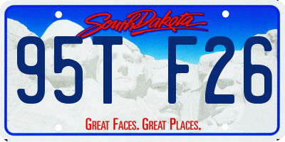 SD license plate 95TF26