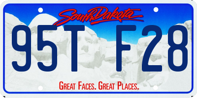 SD license plate 95TF28