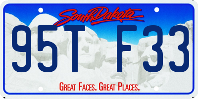 SD license plate 95TF33