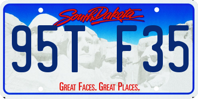 SD license plate 95TF35