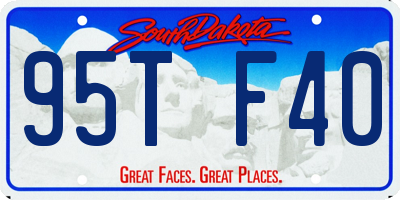 SD license plate 95TF40