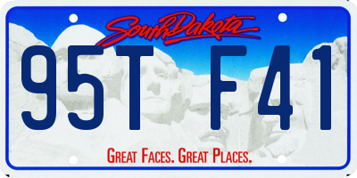 SD license plate 95TF41