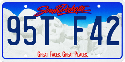 SD license plate 95TF42