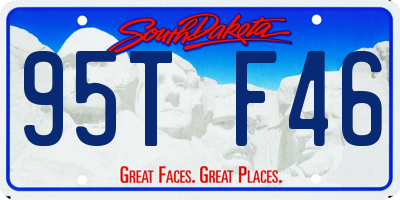 SD license plate 95TF46