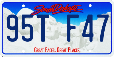 SD license plate 95TF47