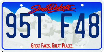 SD license plate 95TF48