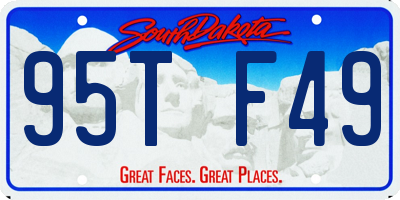 SD license plate 95TF49