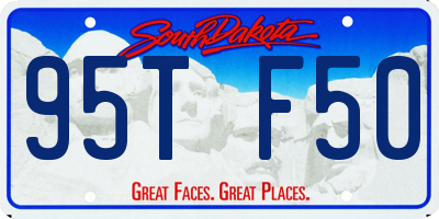 SD license plate 95TF50