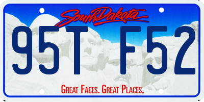 SD license plate 95TF52