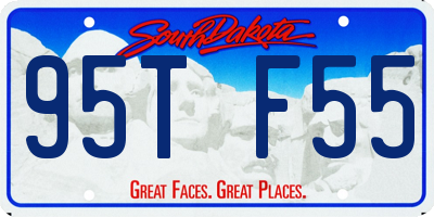SD license plate 95TF55