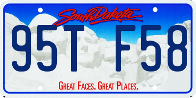 SD license plate 95TF58