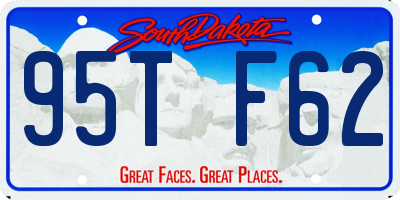 SD license plate 95TF62