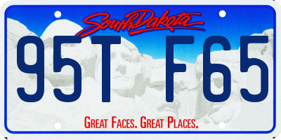 SD license plate 95TF65