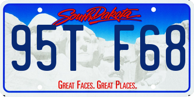 SD license plate 95TF68