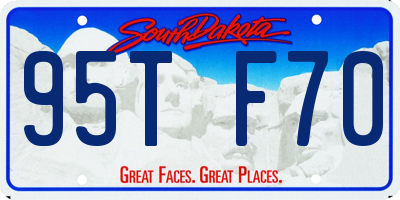 SD license plate 95TF70