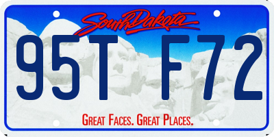 SD license plate 95TF72